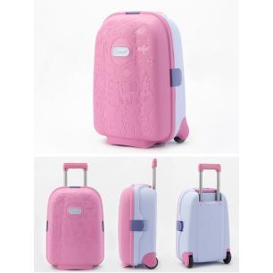 Walizka podróżna dla dzieci na kółkach bagaż podręczny różowy  Akcesoria dla dzieci KX3964_1-IKA 1