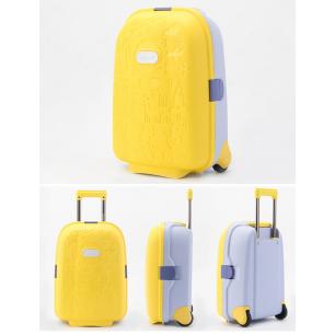 Walizka podróżna dla dzieci na kółkach bagaż podręczny żółty  Akcesoria dla dzieci KX3964_2-IKA 1